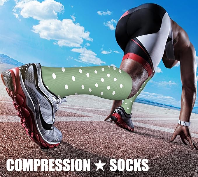 CHARMKING Compression Socks for Women & Men Circulation (3 Pairs) 15-20 mmHg is Best Support for Athletic Running Cycling