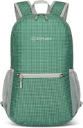 ZOMAKE Ultra Lightweight Hiking Backpack 20L - Packable Small Backpacks Water Resistant Daypack for Women Men(Forest Green Plaid)