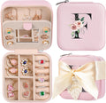AYGXU Travel Jewelry Box for Women and Girls - Small Case With Initial A-Z - Teacher Gifts
