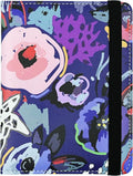 Passport Holder for Women and Men PU Leather Passport Cover for Travel (Floral)