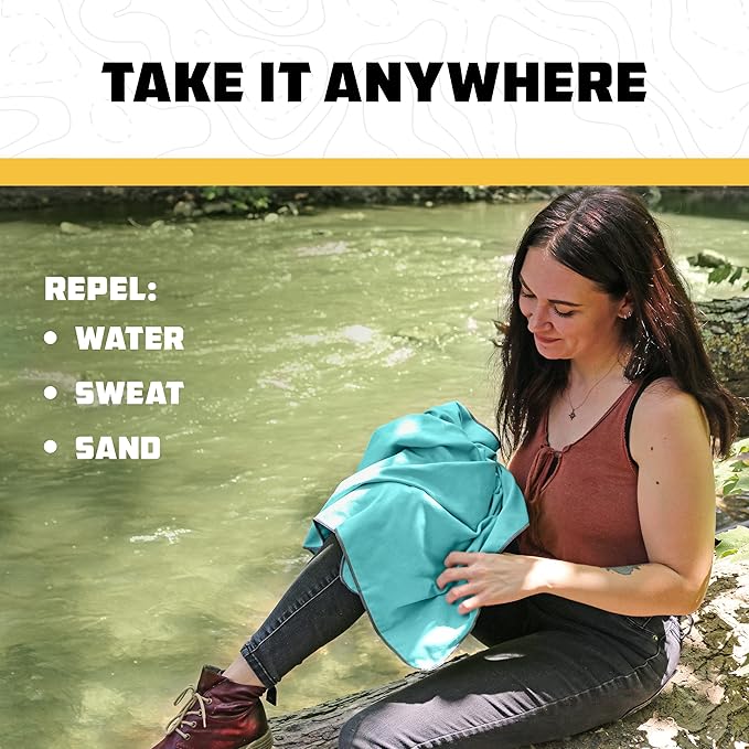 Wise Owl Outfitters Microfiber Camping Towel - Quick Dry Towel for Travel, Backpacking, Hiking, Beach, Gym & Yoga - Compact, Fast Drying & Lightweight