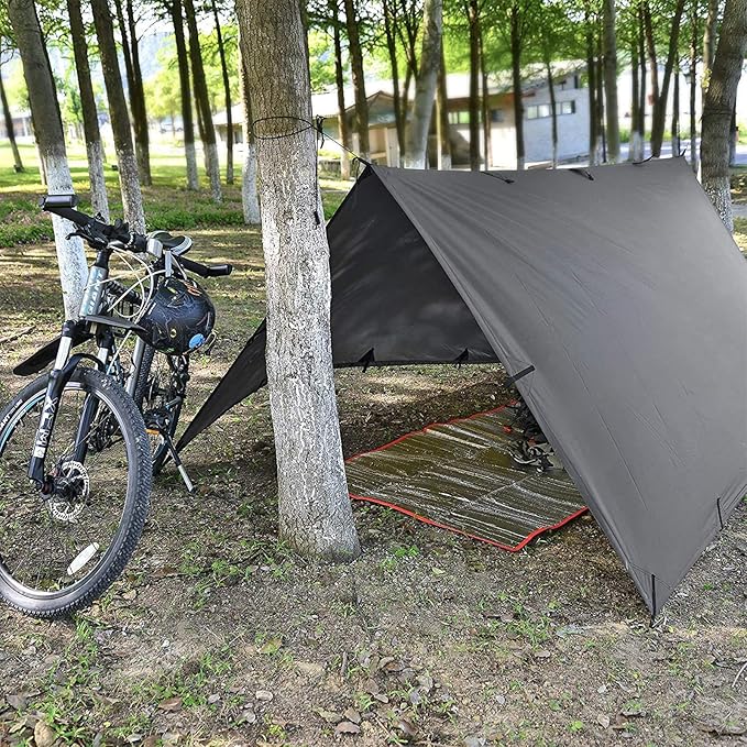 KALINCO Tent Tarp, Picnic Mat Camping Tarp Tent Hammock Tarp, pu Waterproof Camping tarp Tent Rain Fly Picnic Mat Survival Shelter Sunshade