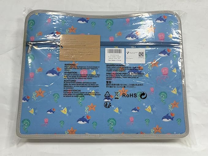 MENZOKE Kids Travel Tray for Boys or Girls, Travel Tray for Kids Car Seat with Tablet Holder, Dry Erase Board & Cooler Cup Holder, Road Trip Essentials Accessories for Car Trip, Airplane (2 Pack)
