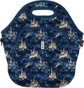 Sok It LunchTote Zippered Bag Insulated Neoprene Caddy (Castle in the Sky, X-Large 6.5 Quart Lunch Tote)