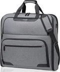 Garment Bags for Travel, Double Layered Carry on Garment Bag with Shoulder Strap, Foldable Suit Travel Bags for Men, Wrinkle Free Garment Travel Bag for Hanging Clothes, Dark Grey