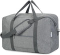 Narwey Foldable Carry on Luggage 22x14x9 Airline Approved Duffle Bag for Travel Packable Duffel Bag for Traveling Airplane for Women and Men 40L (Grey (With Shoulder Strap))