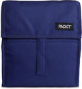 Packit® Freezable Lunch Bag, True Blue, Built with ECOFREEZE® Technology, Foldable, Reusable, Zip and Velcro Closure with Buckle Handle, Designed for Work Lunches and Fresh Lunch On the Go