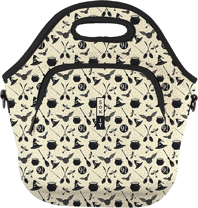 Sok It LunchTote Zippered Bag Insulated Neoprene Caddy (Wizard's Walk, X-Large 6.5 Quart Lunch Tote)