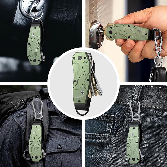 Zeeker Air Keychain, Key Organizer Works with Apple Find My, Built-in airtag chips, Holds 2-6 Keys, Car Key Chains with GPS Tracker, Key Finder, Minimalist Key Holder for Men and Women, (iOS Only)