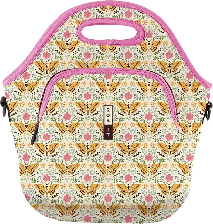 Sok It LunchTote Zippered Bag Insulated Neoprene Caddy (Metamorphosis, X-Large 6.5 Quart Lunch Tote)
