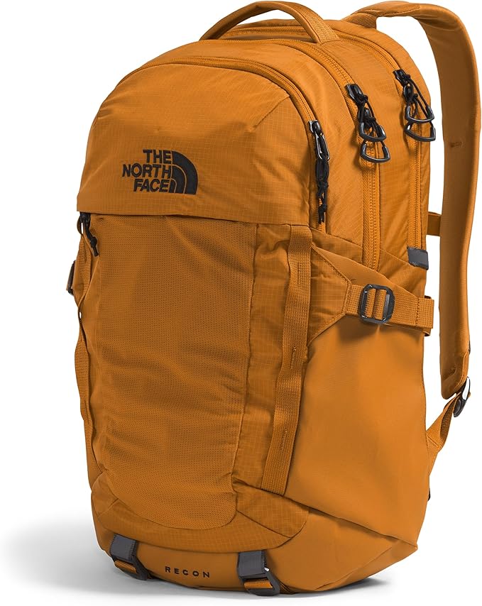 THE NORTH FACE Recon Everyday Laptop Backpack | Daypack with Water Repellent Finish, 16" Laptop Sleeve, 2 Water Bottle Pockets, Timber Tan, One Size
