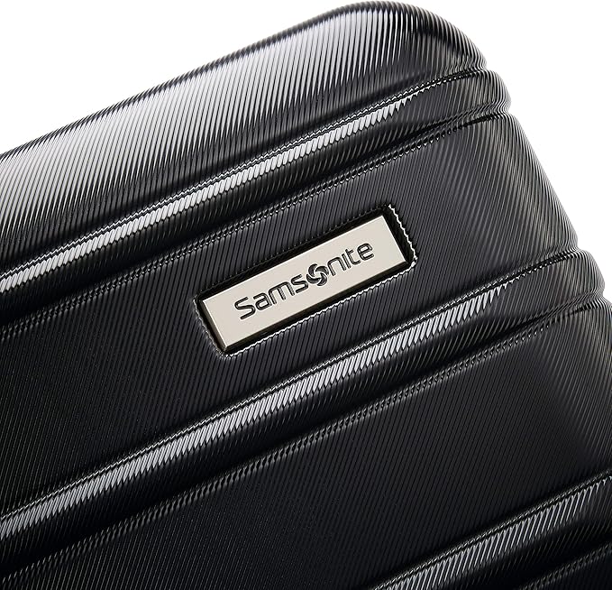 Samsonite Omni 2-2 Piece 19/28 Hardside Luggage with 360° Spinner Wheels - Scratch Resistant Hardshell - TSA, Airline-Approved - Expandable Polycarbonate Lightweight - Midnight Black