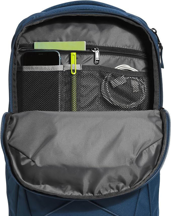 THE NORTH FACE Jester Everyday Laptop Backpack | Commuter Daypack with Water Repellent Finish, 16" Laptop Sleeve, Huge Main Compartment, Shady Blue/TNF White-NPF, One Size
