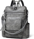 Shrrie Vegan Leather Laptop Backpack for Women 15.6 inch Work Backpack Fashion Travel Backpack Purse for Travel College Work