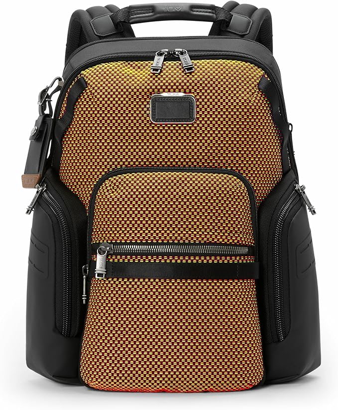 TUMI - Alpha Bravo Navigation Backpack - Everyday Travel Backpack - Fits Up to 15" Laptop - 16.0" X 14.0" X 7.3" - Red/Lime Chameleon