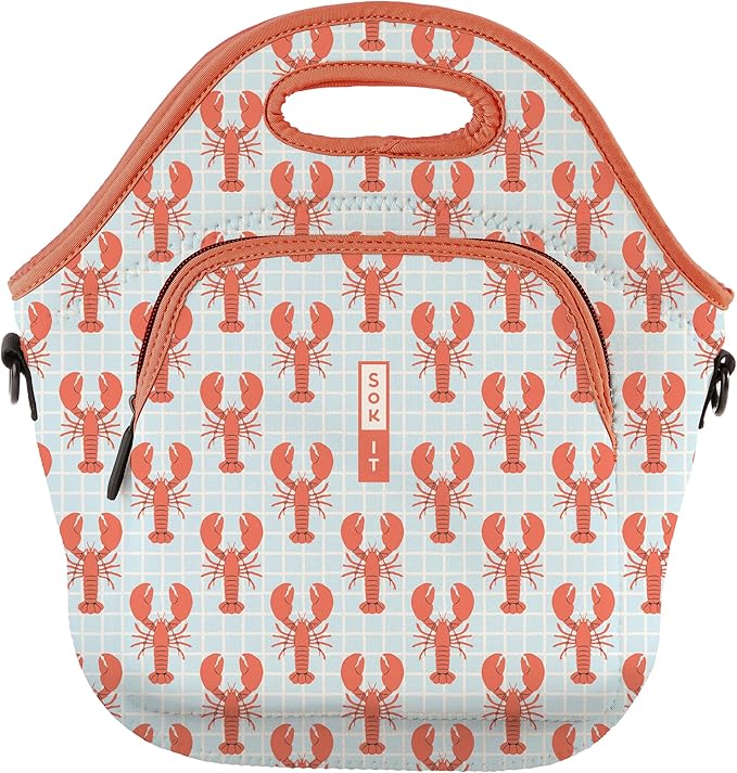 Sok It LunchTote Zippered Bag Insulated Neoprene Caddy (Claw & Order, X-Large 6.5 Quart Lunch Tote)