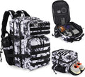 LHI Military Tactical Backpack for Men and Women 45L Army 3 Days Assault Pack Bag Large Rucksack with Shoe Compartment - Blue