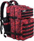 LHI Military Tactical Backpack for Men Molle Daypack 45L Army 3 Days Assault Pack Bag Large Rucksack With Bottle Holder(12*20*12)