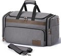 SHOWKOO Duffle Bag for Travel 60L Expandable Canvas Travel Bag Durable Vintage Weekender Overnight Carry On Bag for Men(Dark Gray)