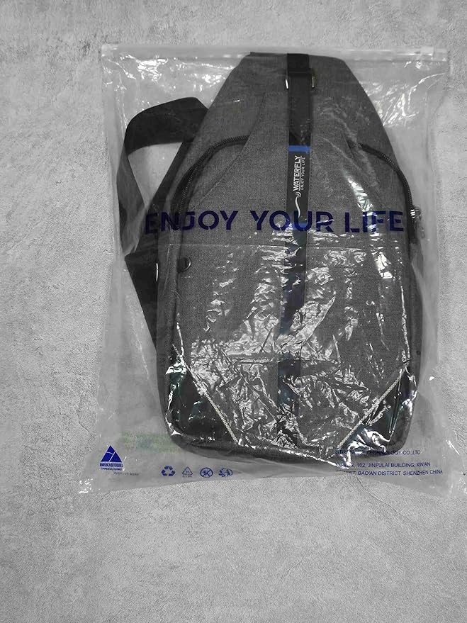 WATERFLY Small Crossbody Sling Backpack Anti Theft Backpack for Traveling Chest Shoulder Bag
