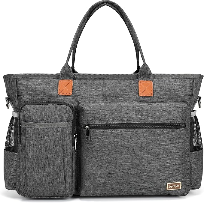 Laptop Tote Bag, Middle Size Computer Messenger Teacher Bag with 15.6'' Padded Laptop Sleeve