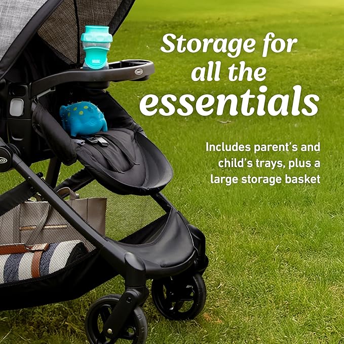 Graco Modes Pramette Travel System, 3-in1 Modular Carseat Stroller Combo, Infant Car Seat Carrier to Toddler Stroller, Includes the SnugRide Car Seat, Redmond