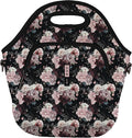 Sok It LunchTote Zippered Bag Insulated Neoprene Caddy (Bloom at Night, X-Large 6.5 Quart Lunch Tote)