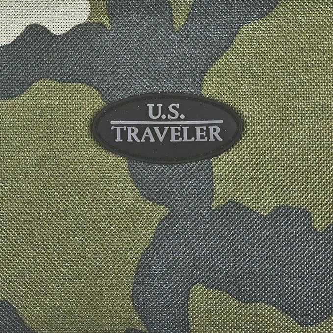U.S. Traveler Lightweight Rolling 20" Carry On Luggage Softside Suitcase, Camouflage, 2 Wheel Single
