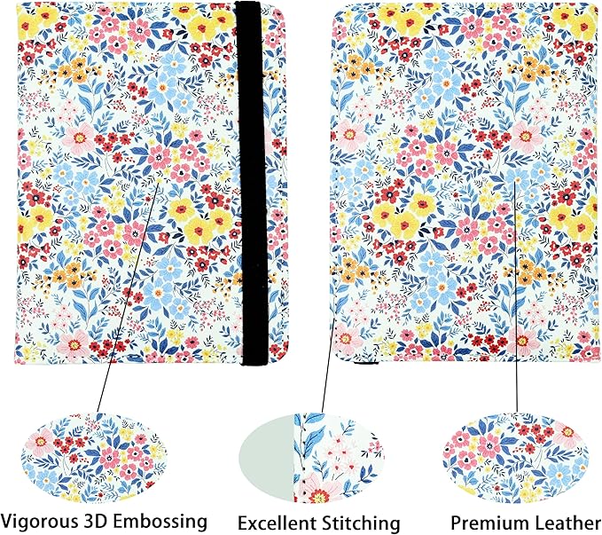 Passport Holder for Women and Men PU Leather Passport Cover for Travel (Spring)