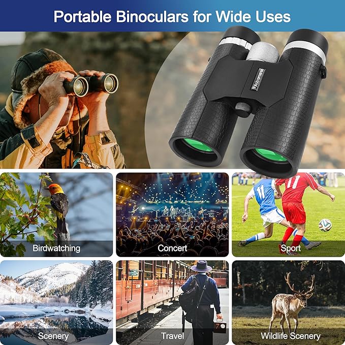 Astromania 8x42 Compact Binoculars -BK7 Prism -Gifts for Traveling, Wildlife, Bird Watching, Camping and Sport Games, Concerts and Theater