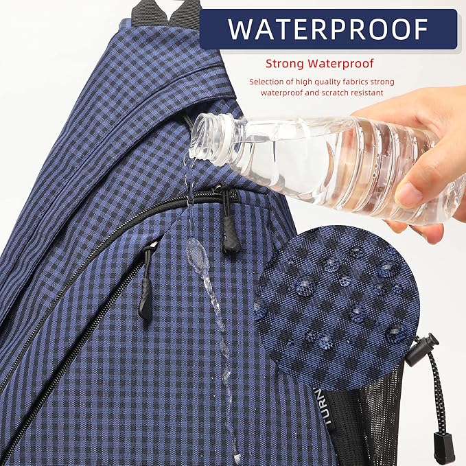 Water-Proof Sling bag/Crossbody Backpack/Shoulder Bag with USB Charging Port for Travel, Hiking, Cycling, Camping