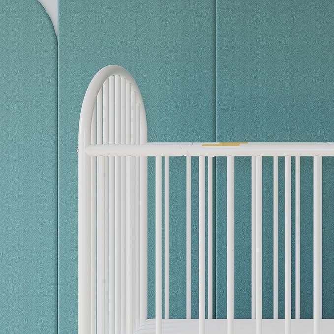 Foundations Pinnacle Metal Compact Folding Crib 3 Pack for Hotels, Foam Mattress Included and Commercial Grade 3" Casters (White)