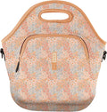 Sok It LunchTote Zippered Bag Insulated Neoprene Caddy (Dainty Florals, X-Large 6.5 Quart Lunch Tote)