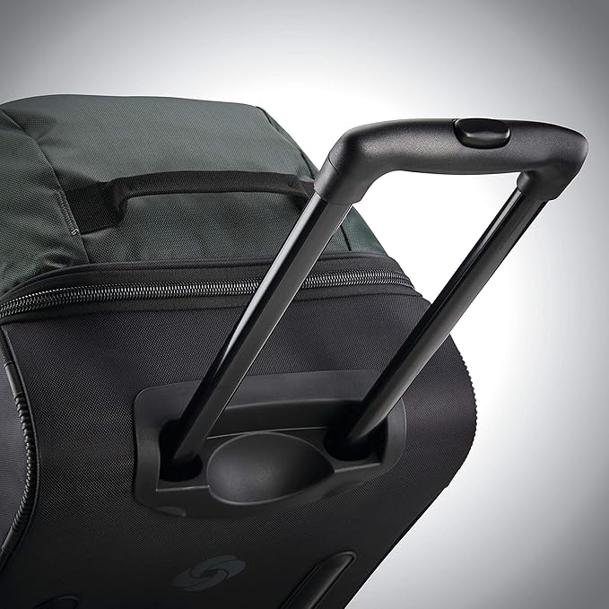 Samsonite Andante 2 Wheeled Duffel Bag – 32-Inch Durable Rolling Luggage with Inline Skate Wheels, Push-Button Handle & Spacious Compartments – Travel-Friendly and Lightweight - Moss Green/Black