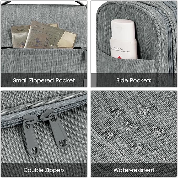 Narwey Hanging Toiletry Bag for Women Travel Makeup Bag Organizer Toiletries Bag for Cosmetics Essentials Accessories