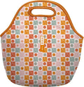 Sok It LunchTote Zippered Bag Insulated Neoprene Caddy (Boho Floral, Large 4.5 Quart Lunch Tote)