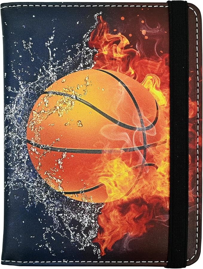 Basketball Passport Holder for Women and Men PU Leather Passport Cover for Travel