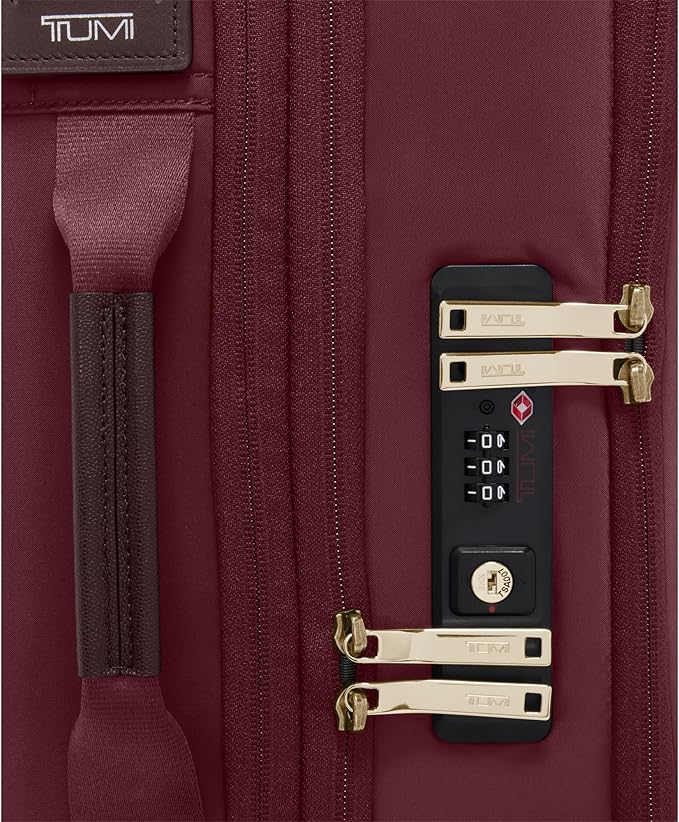 TUMI - Voyageur Leger 4 Wheeled Luggage - Women's Lightweight and Spacious, Sleek Silhouette, Durable Premium Suitcase - 21.8" International Expandable Carry-On, Wine