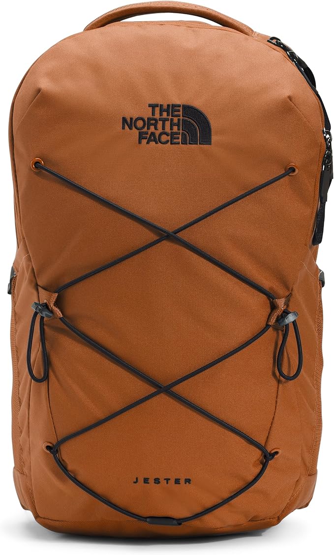 THE NORTH FACE Jester Everyday Laptop Backpack | Commuter Daypack with Water Repellent Finish, 16" Laptop Sleeve, Huge Main Compartment, Leather Brown/TNF Black-NPF, One Size