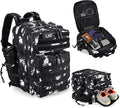 LHI Military Tactical Backpack for Men and Women 45L Army 3 Days Assault Pack Bag Large Rucksack with Shoe Compartment - Black Lightning