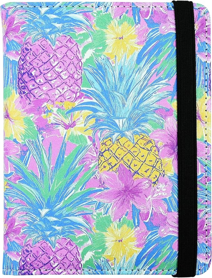 Tropical Pineapple Passport Holder for Women and Men PU Leather Passport Cover for Travel
