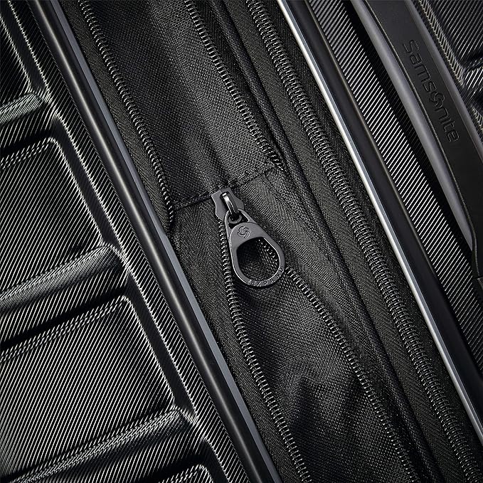 Samsonite Omni 2-2 Piece 19/28 Hardside Luggage with 360° Spinner Wheels - Scratch Resistant Hardshell - TSA, Airline-Approved - Expandable Polycarbonate Lightweight - Midnight Black