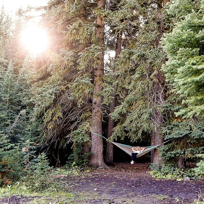 Grand Trunk TrunkTech Double Hammock | Portable Camping Hammock | Accessories for Outdoor, Indoor, Hiking Camping, Backpacking, Travel, Backyard, Beach (Vista)