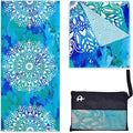 Elite Trend Microfiber Beach Towel for Adults with Bag - Extra Large 78x35 inch Lightweight Sand Free Quick Dry Towel for Travel, Swimming, Yoga, Camping (Mandala Blue)