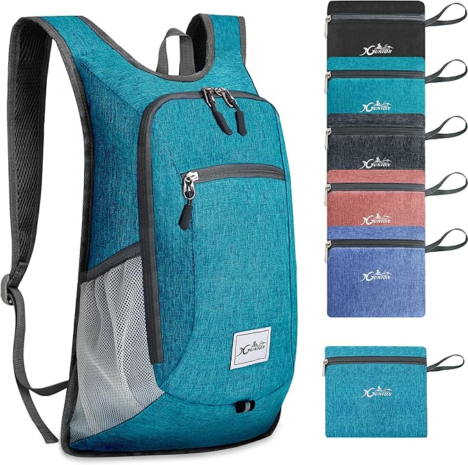 Lightweight Foldable Travel Backpack - 10L Daypack for Women & Men - Teal Blue