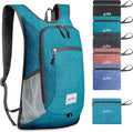 Lightweight Foldable Travel Backpack - 10L Daypack for Women & Men - Teal Blue