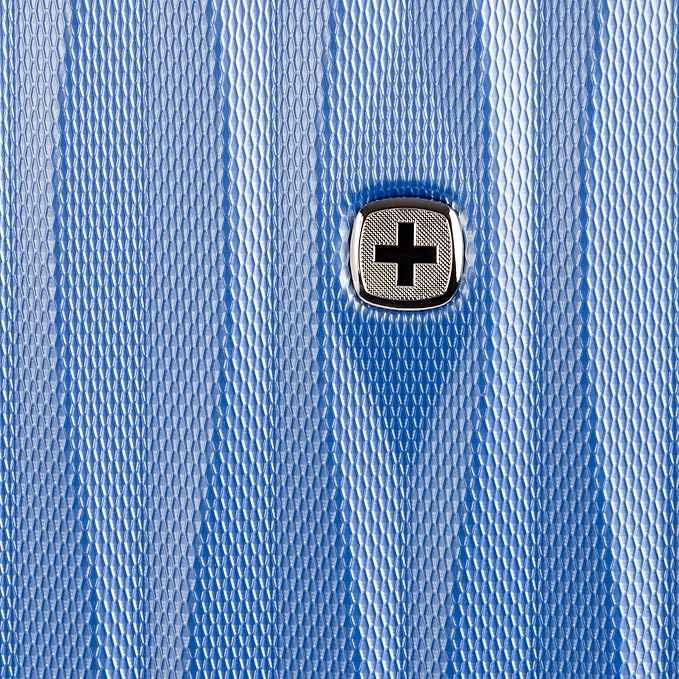 SwissGear 7272 Energie Expandable Hardside Luggage with Spinner Wheels and TSA Lock, Periwinkle Blue, Checked-Large 27-Inch