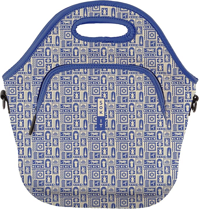 Sok It LunchTote Zippered Bag Insulated Neoprene Caddy (Off the Grid, X-Large 6.5 Quart Lunch Tote)
