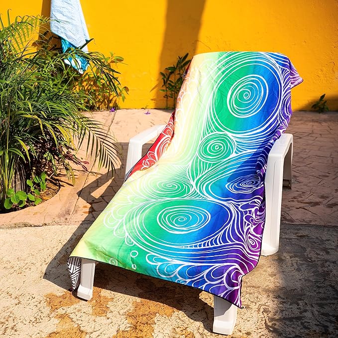 Elite Trend Microfiber Beach Towel - Extra Large 78x35 Inch Sand Free Quick Dry for Travel, Swimming, Pool, Yoga, Hiking, Camping – Lightweight Fast Drying Microfiber Towel Compact for Adults