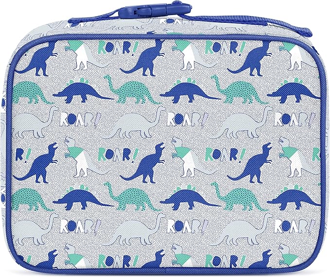 Simple Modern Kids Lunch Box for School | Reusable Insulated Lunch Bag for Toddler, Girl, and Boy | Meal Containers with Exterior & Interior Pockets | Hadley Collection | Dinosaur Roar